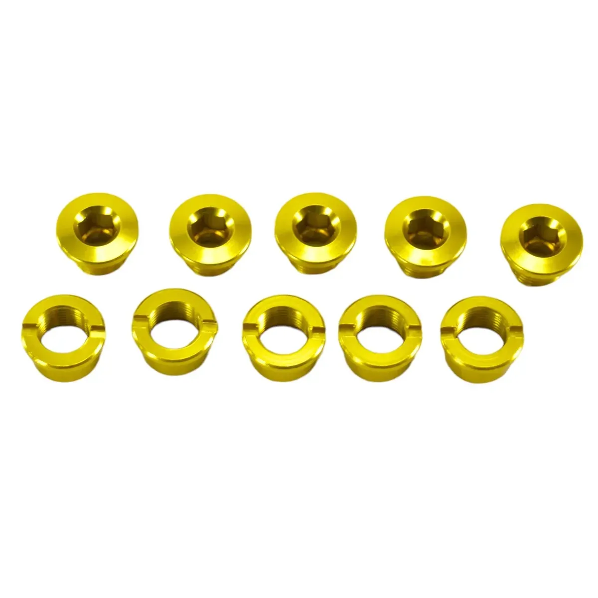 SD Alloy Chainring Bolts, set of 5 Gold